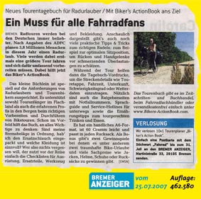 Bremer Anzeiger: Ein Muss für alle Fahrradfans