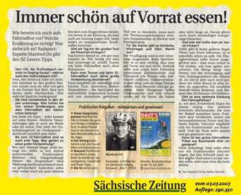 Sächsische Zeitung: Immer schön auf Vorrat essen!